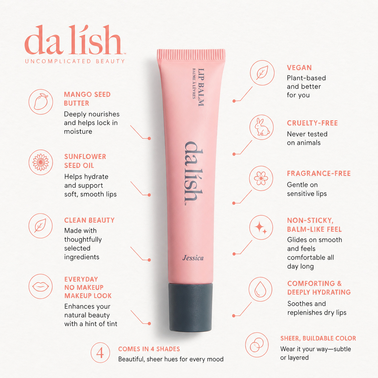 Tinted Hydrating Lip Balms - 4 Shades