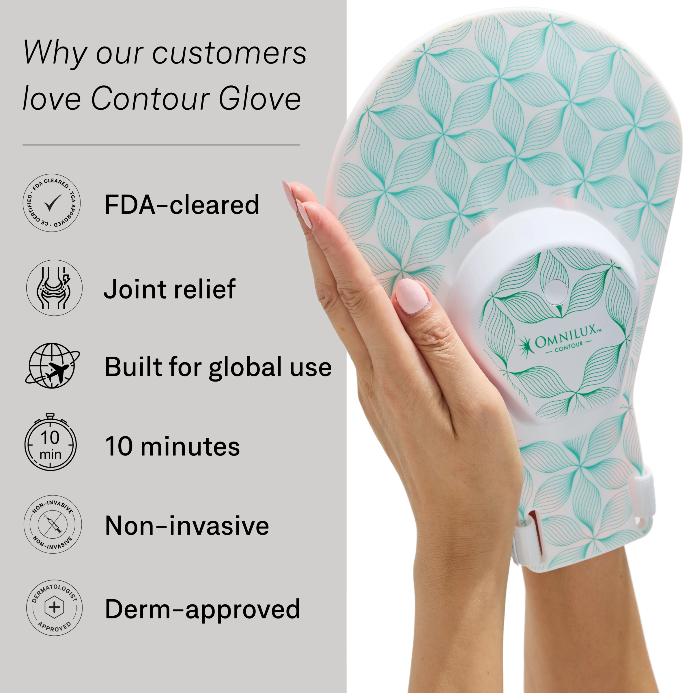 Omnilux Clear + Contour Glove Bundle